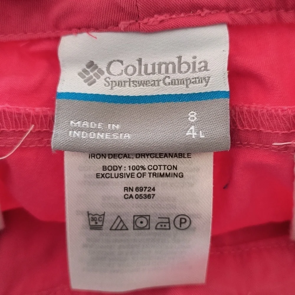 Columbia Bright Coral Short Shorts Size 8